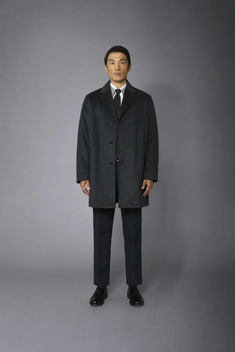 Doppelganger Grey Men's classic single-breasted wool blend - DK Grey for Men | Best Price UAE