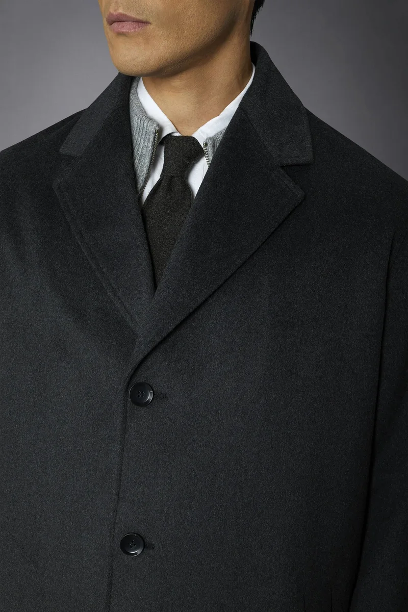 Doppelganger Grey Men's classic single-breasted wool blend - DK Grey for Men | Best Price UAE
