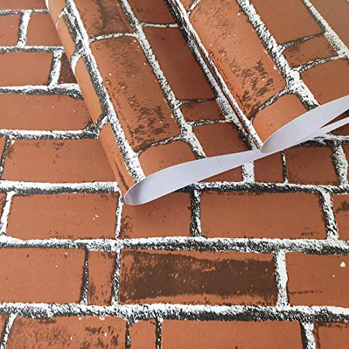 Eurotex PVC Peel and Stick, Self Adhesive Brick Wallpaper Roll, 45cm x 10Mtr - Image 2