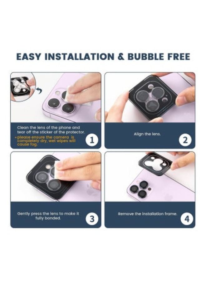 ACLIX Camera Lens Protector, Keep Original Camera HD Glass Metal Camera Lens Screen Cover Film for iPhone 14 Plus / 14 Accessories Purple - Image 4