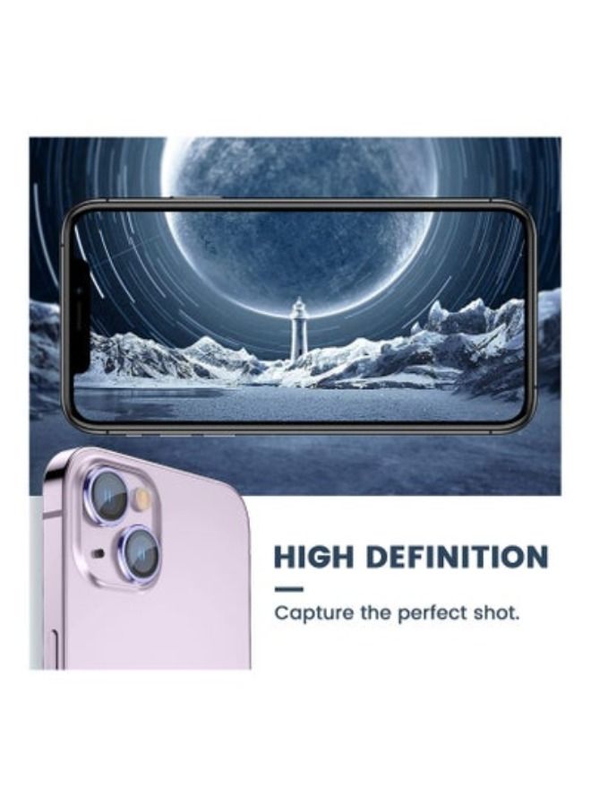 ACLIX Camera Lens Protector, Keep Original Camera HD Glass Metal Camera Lens Screen Cover Film for iPhone 14 Plus / 14 Accessories Purple - Image 5