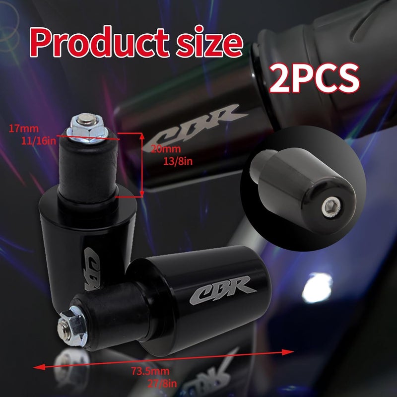 PROCNC Handle Bar Ends Grips Plug CBR600F4 (F4i) 99-06 CBR600RR 03-14 CBR1000RR 04-14 CBR 1000 RR 2004-2008 Honda CBR 600RR 2003-2013 Honda CBR 600 F1/F2/F3/F4/F4I 1987-2006 - Image 2