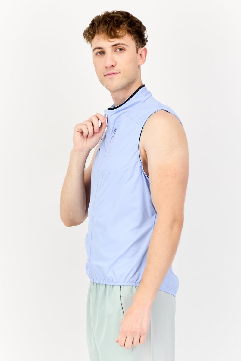 Adidas Men Sportswear Fit Sleeveless Outdoor Vest, Light Blue  - Image 3