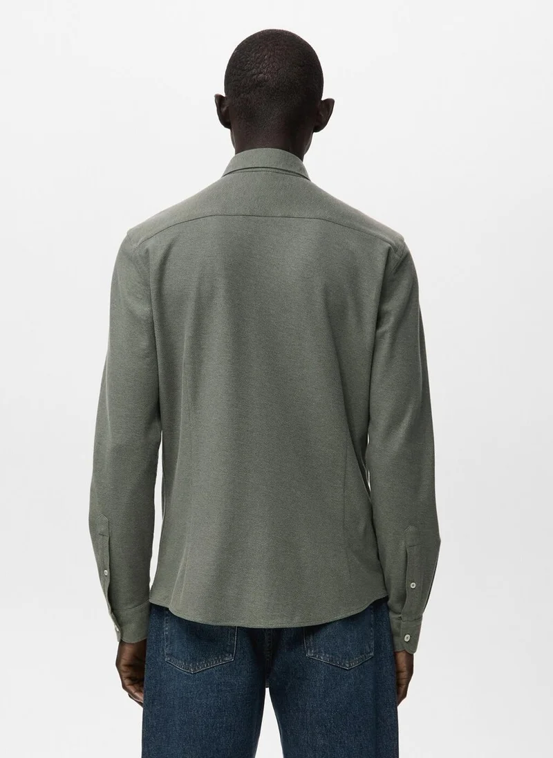 Mango Man 100% cotton slim-fit shirt