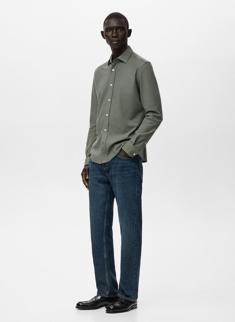 Mango Man 100% cotton slim-fit shirt - Image 3