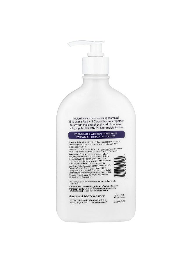 AmLactin, Intensive Healing, Exfoliating & Hydrating AHA Lotion, Dry, Flaky, Ashy Skin, Fragrance Free, 14.1 oz (400 g)