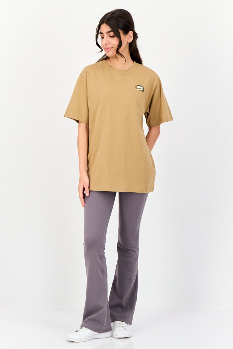 PUMA Women Relaxed Fit Short Sleeves Outdoor T-Shirt, Brown  - Image 2