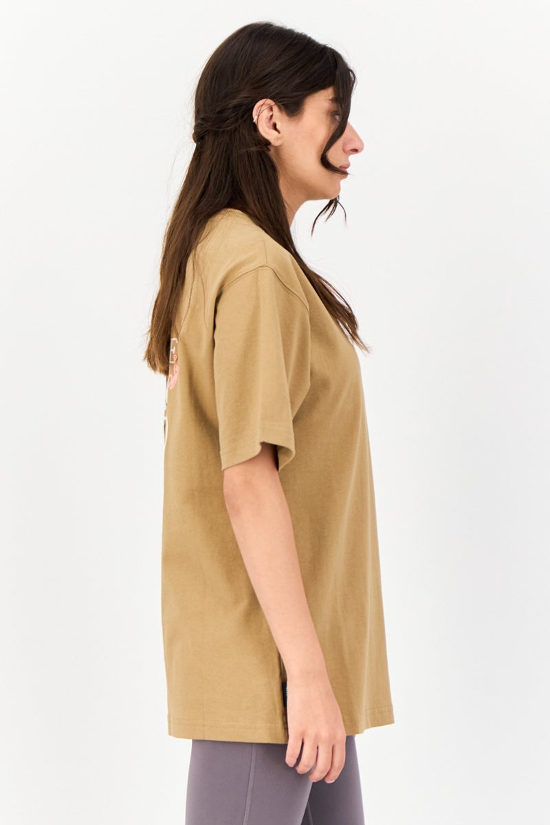 PUMA Women Relaxed Fit Short Sleeves Outdoor T-Shirt, Brown  - Image 4