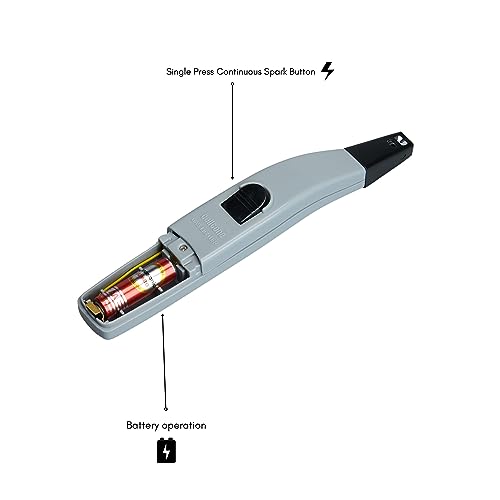 celltone Plastic Zoom Electric Gas Lighter For Kitchen Use - Battery Operated Continous Spark Gas Lighter For Stove|6 Months Warranty - Grey - Image 4