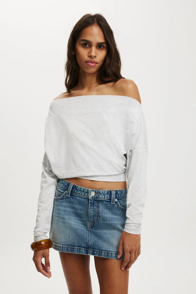 Cotton On Peyton Off Shoulder Long Sleev