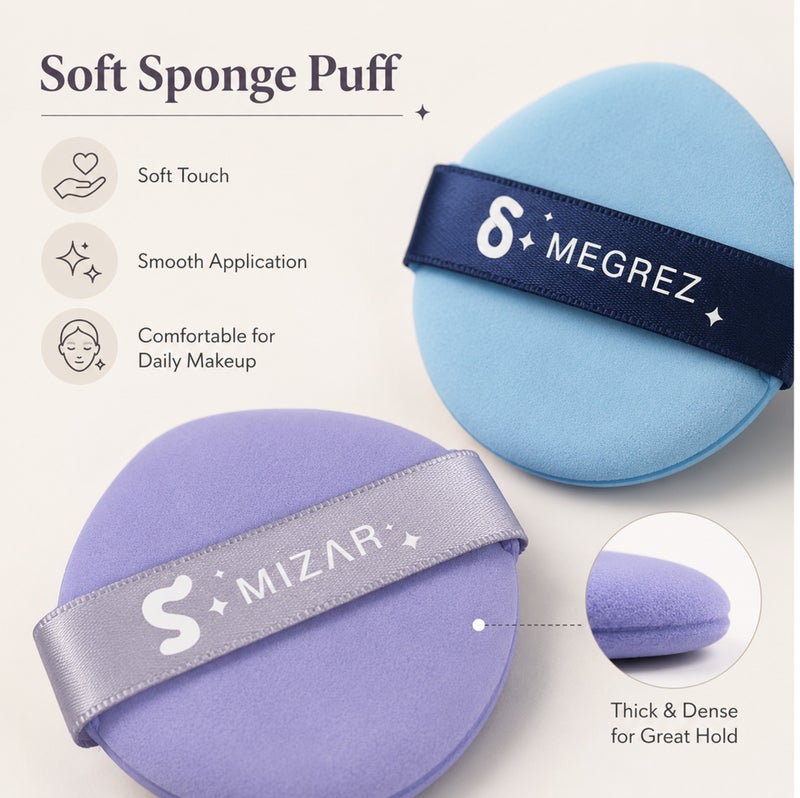 Me Now 7 Pcs Makeup Puff Set with Storage Case Soft Powder Puffs for Loose Powder Pressed Powder Foundation and Cushion Makeup Multi Color Beauty Sponge Applicators for Face Makeup - Image 3