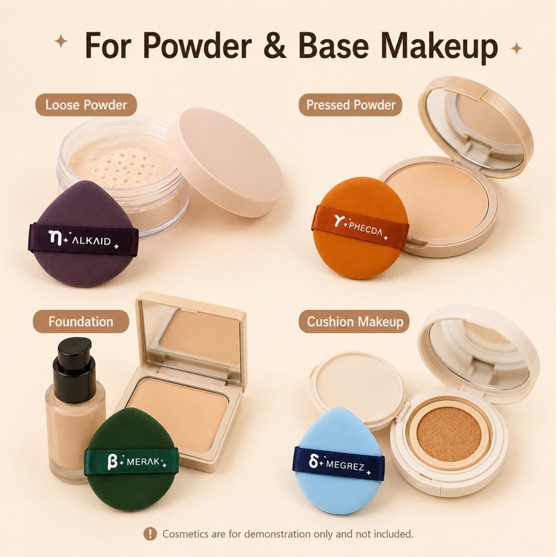 Me Now 7 Pcs Makeup Puff Set with Storage Case Soft Powder Puffs for Loose Powder Pressed Powder Foundation and Cushion Makeup Multi Color Beauty Sponge Applicators for Face Makeup - Image 5