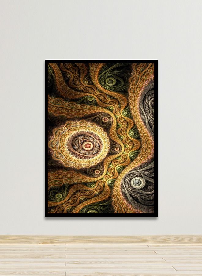 Marktna Canvas Wall Art For Wall Decoration Abstract Design With A Hollow Black Frame Size (120x80cm)One Piece - Image 1