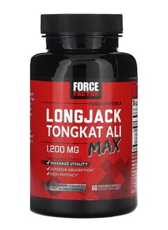 LongJack Tongkat Ali Max 1,200 mg Maximum Strength - 60 Vegetable Capsules