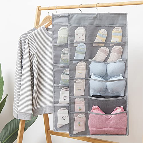 NIGHTSTAR Nightstar Multifunction Double Sided Space Shaving Hanging Dual Sided 30 Pocket Socks Underwear Bra Innerwear Closet Wardrobe Storage Hanger Organizer - Image 4
