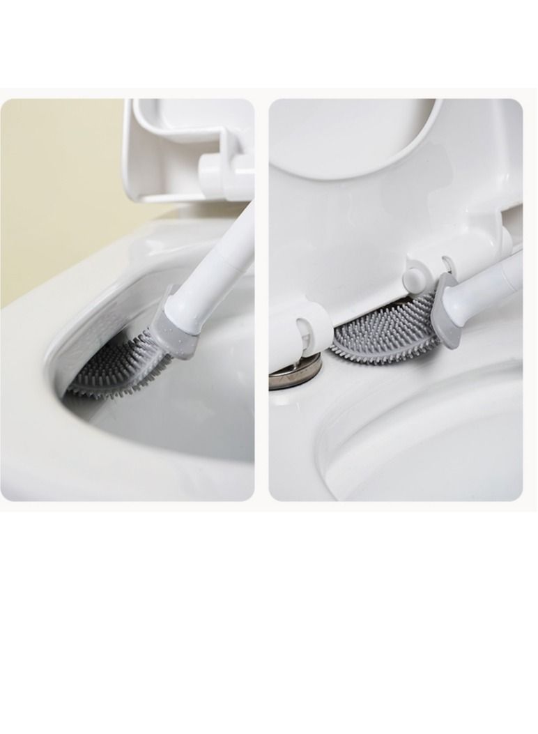 1 Piece Wall Mounted Toilet Brush white color - Image 4