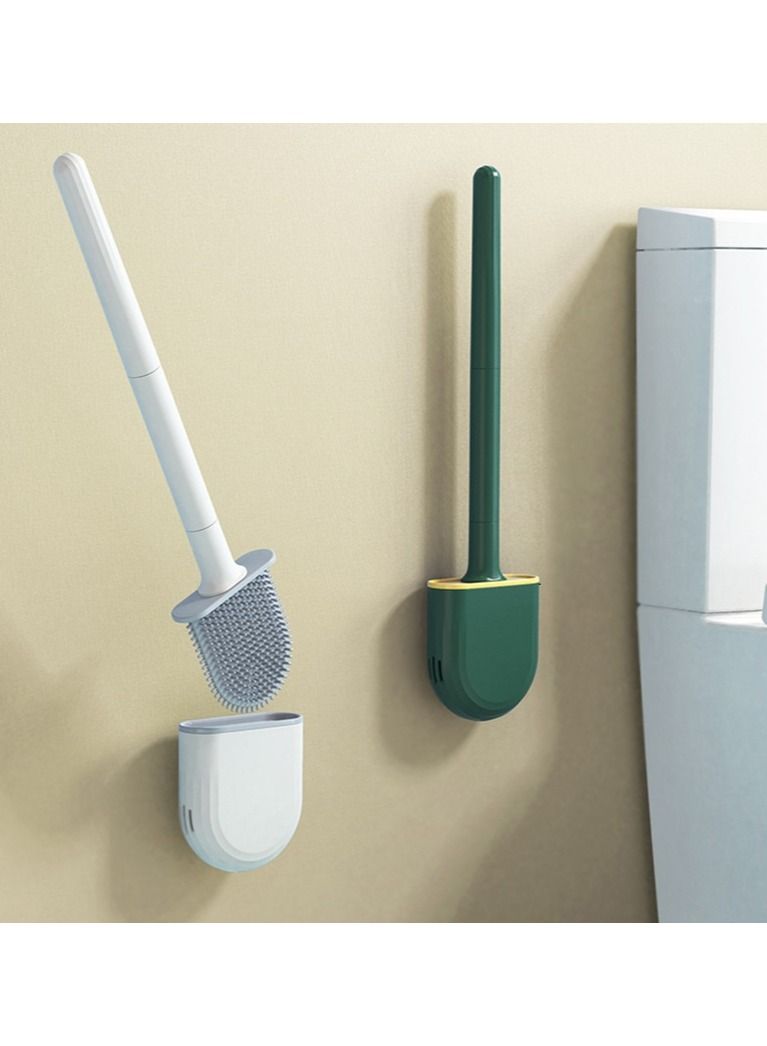 1 Piece Wall Mounted Toilet Brush white color - Image 2