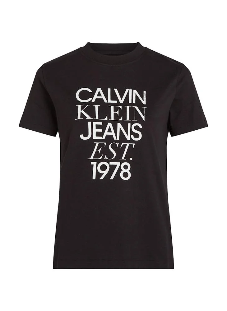 كالفن كلاين جينز Mixed Logo Regular Tee