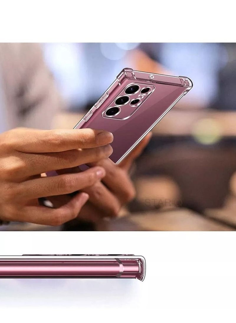 Raxoom Samsung Galaxy S23 Ultra 5G Cover Case soft TPU Transparent Back Protective Case shock Absorbent Reinforced Bumper Corners for S23 Ultra Clear 5G - Image 4