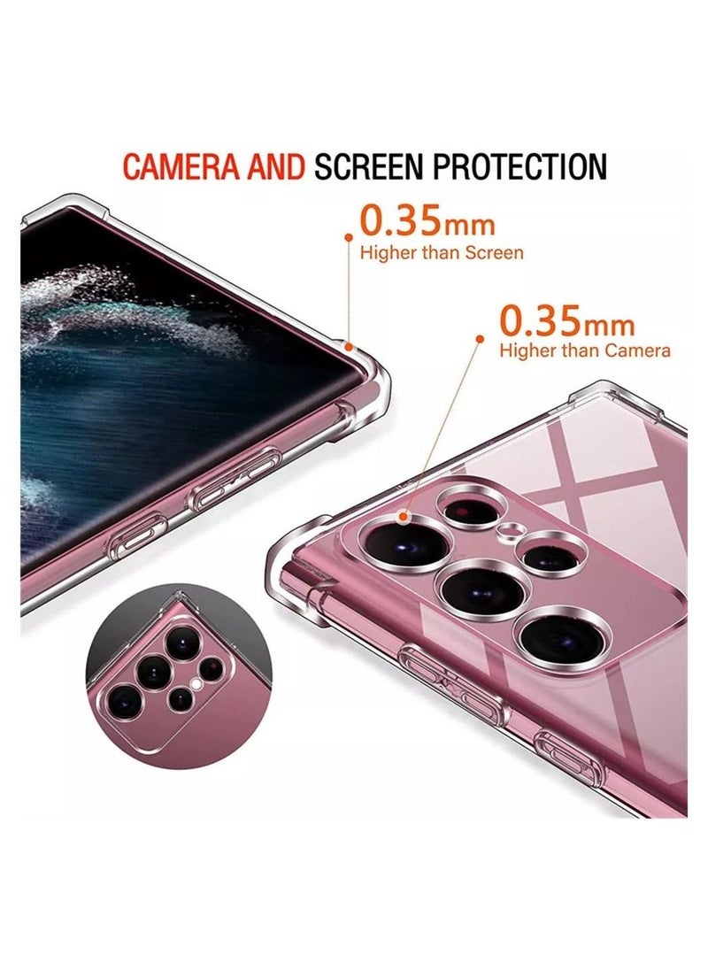 Raxoom Samsung Galaxy S23 Ultra 5G Cover Case soft TPU Transparent Back Protective Case shock Absorbent Reinforced Bumper Corners for S23 Ultra Clear 5G - Image 2