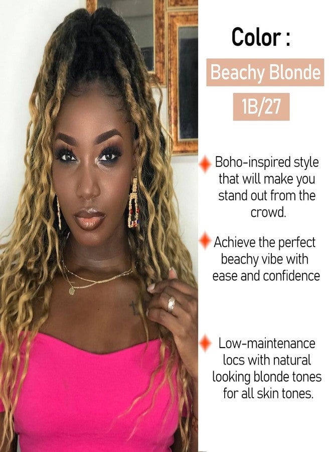 SuyiIRL Faux Locs Crochet Braid Hair Bohemian Locs 24 Inches Synthetic Dreads Ombre Braiding Hair Afro Dreadlock 1B/27 - Image 5