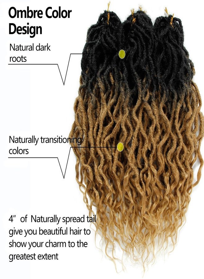 SuyiIRL Faux Locs Crochet Braid Hair Bohemian Locs 24 Inches Synthetic Dreads Ombre Braiding Hair Afro Dreadlock 1B/27 - Image 2