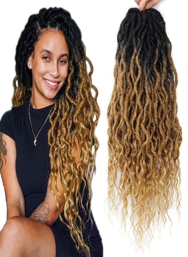 SuyiIRL Faux Locs Crochet Braid Hair Bohemian Locs 24 Inches Synthetic Dreads Ombre Braiding Hair Afro Dreadlock 1B/27 - Image 1