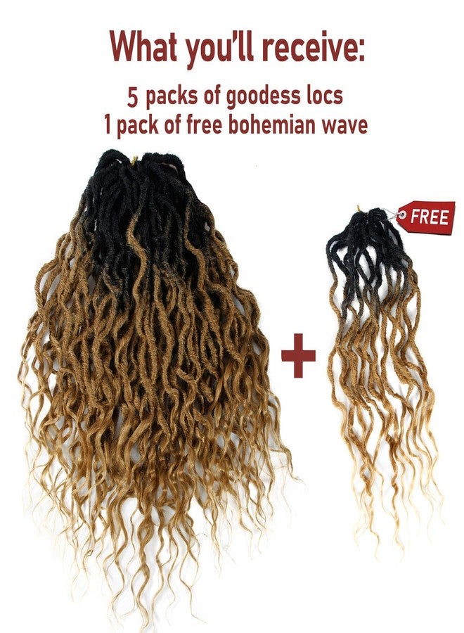 SuyiIRL Faux Locs Crochet Braid Hair Bohemian Locs 24 Inches Synthetic Dreads Ombre Braiding Hair Afro Dreadlock 1B/27 - Image 4