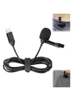 microphone Compatible with Insta360 X4 Sports Camera,Type-C Clip-On Mic,Microphone Recording Collar Clip,Microphone Interface for Insta360 X4 Accessories 1.5 Meters