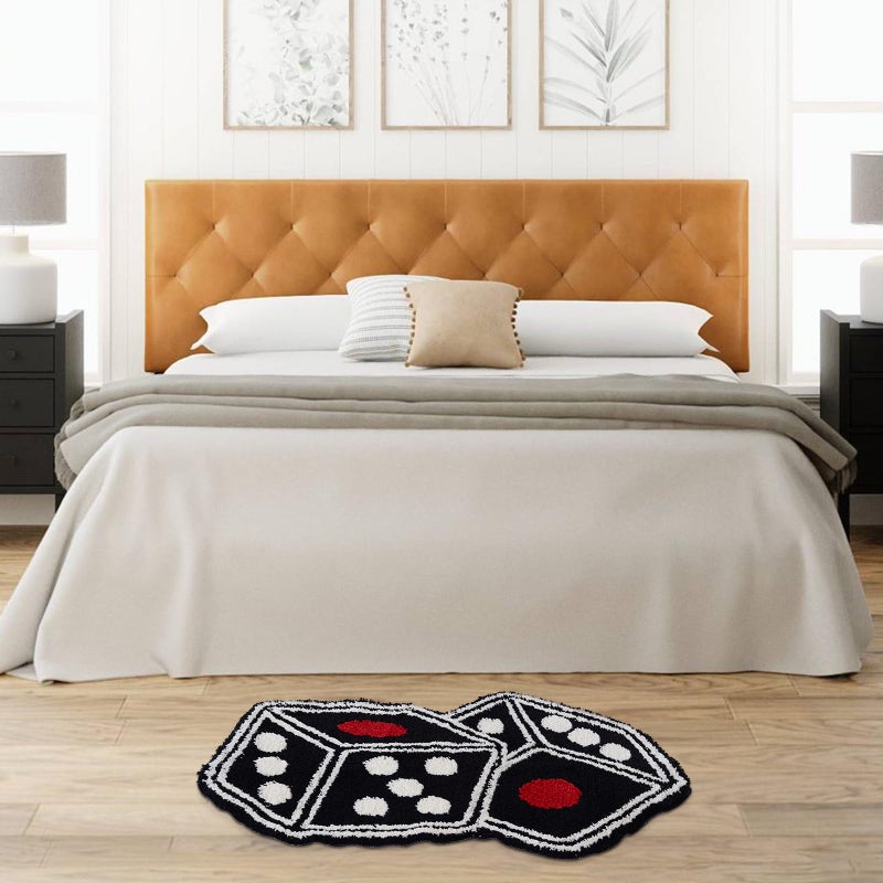 Meudid Dice Rug - 31"X23" Cool Carpet Non-Slip Flocking Floor Bath Mat for Living Room Decor, Alt Room Decor Soft Y2K Rugs Hypebeast Doormat for Bedroom - Image 5