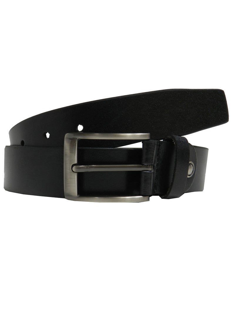 LAVERI LEATHER GENUINE LEATHER 35MM FORMAL AND CASUAL BLACK BELT FOR MENS - Image 1