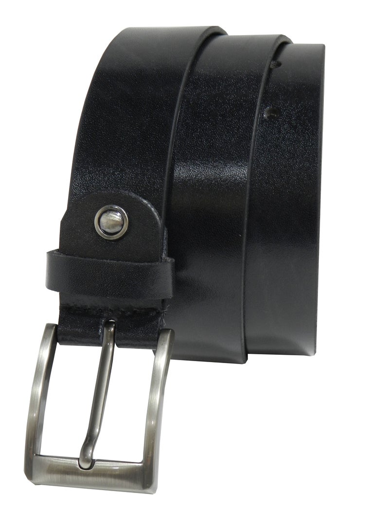 LAVERI LEATHER GENUINE LEATHER 35MM FORMAL AND CASUAL BLACK BELT FOR MENS - Image 2