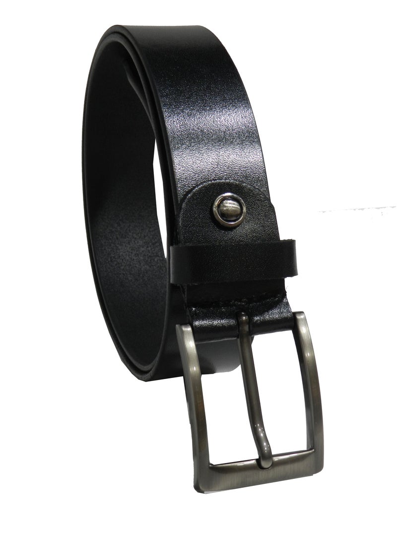 LAVERI LEATHER GENUINE LEATHER 35MM FORMAL AND CASUAL BLACK BELT FOR MENS - Image 4
