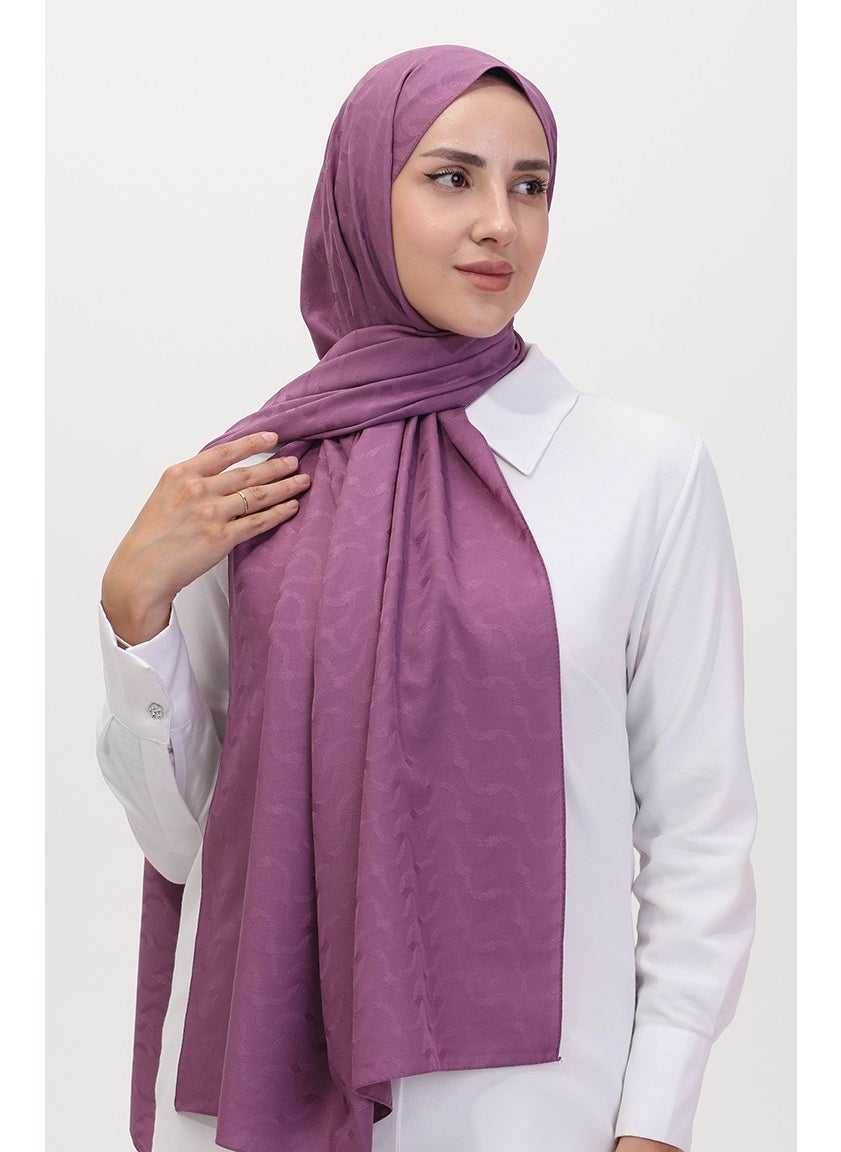 Sefa Merve Madame Mary Ivy Jacquard Shawl 19088-10 Lilac  - Image 1