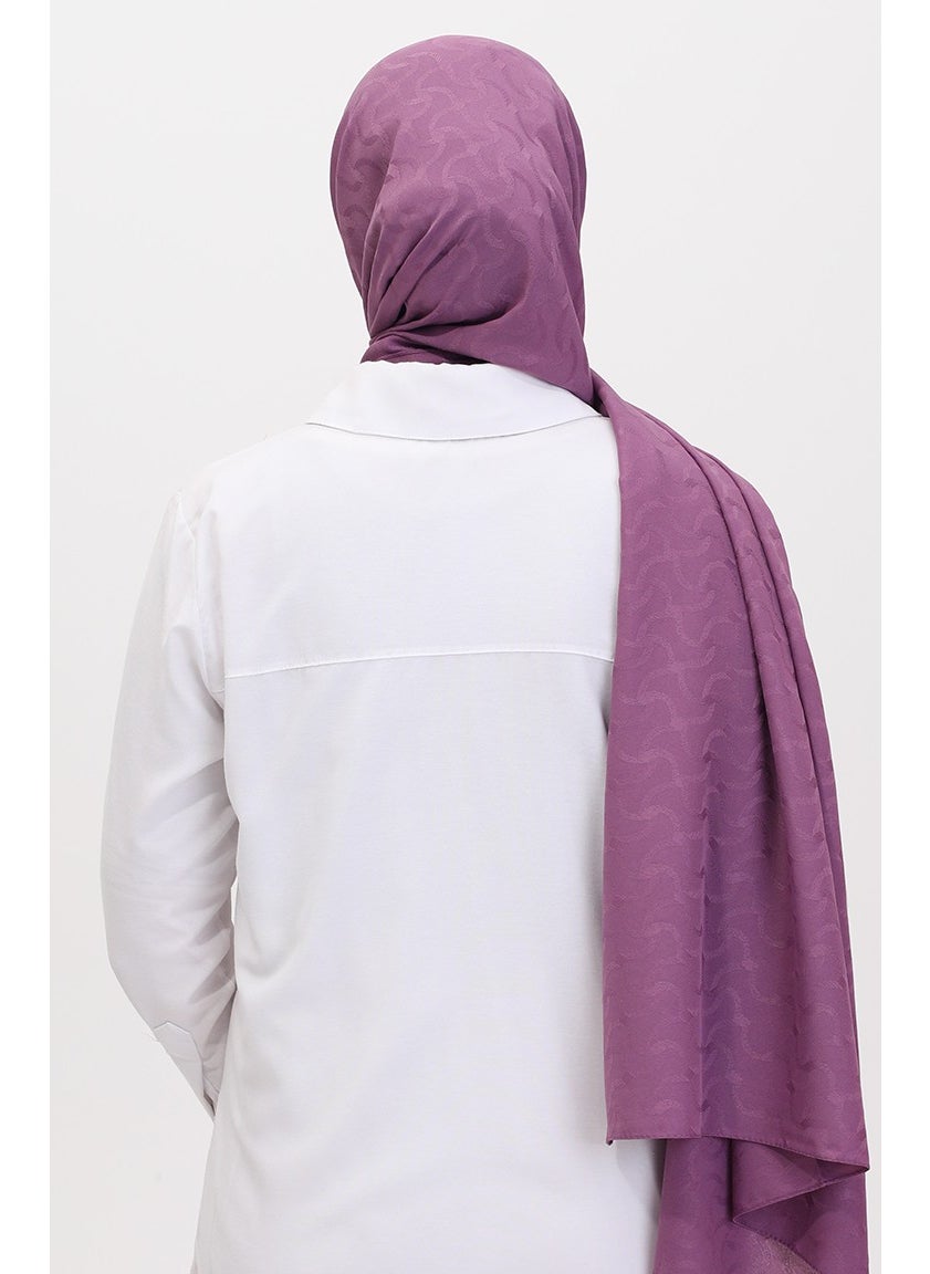 Sefa Merve Madame Mary Ivy Jacquard Shawl 19088-10 Lilac  - Image 3