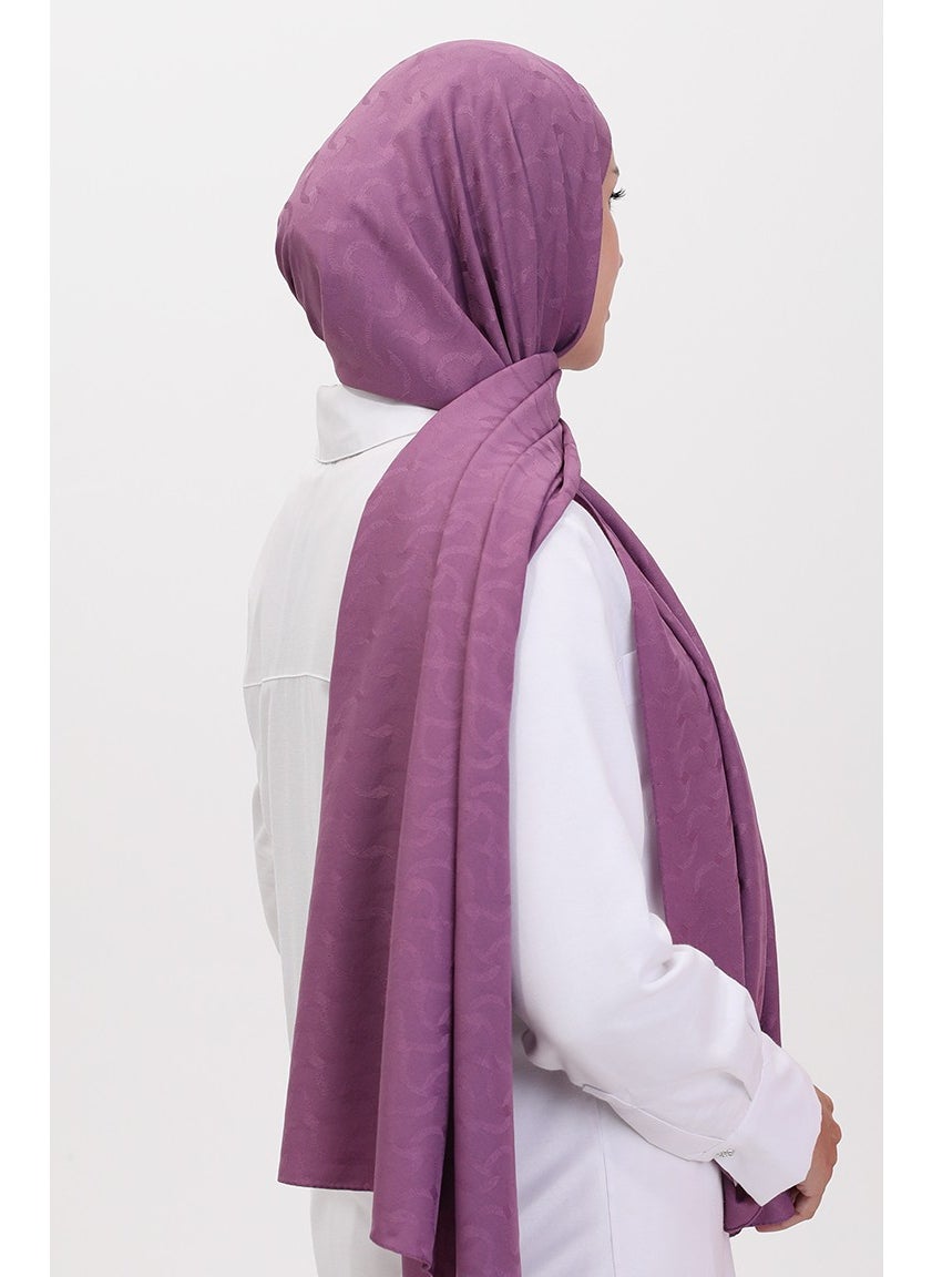 Sefa Merve Madame Mary Ivy Jacquard Shawl 19088-10 Lilac  - Image 2