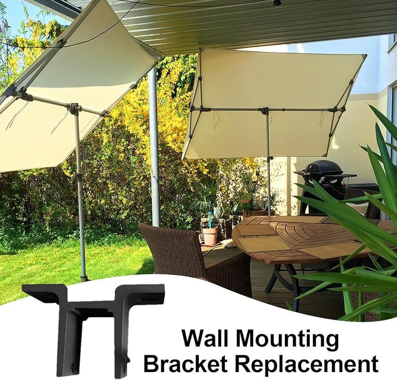 الأقواس السوداء للمظلة لتثبيت السقف القابل للسحب على الحائط وقطع الغيار البديلة - Image 4