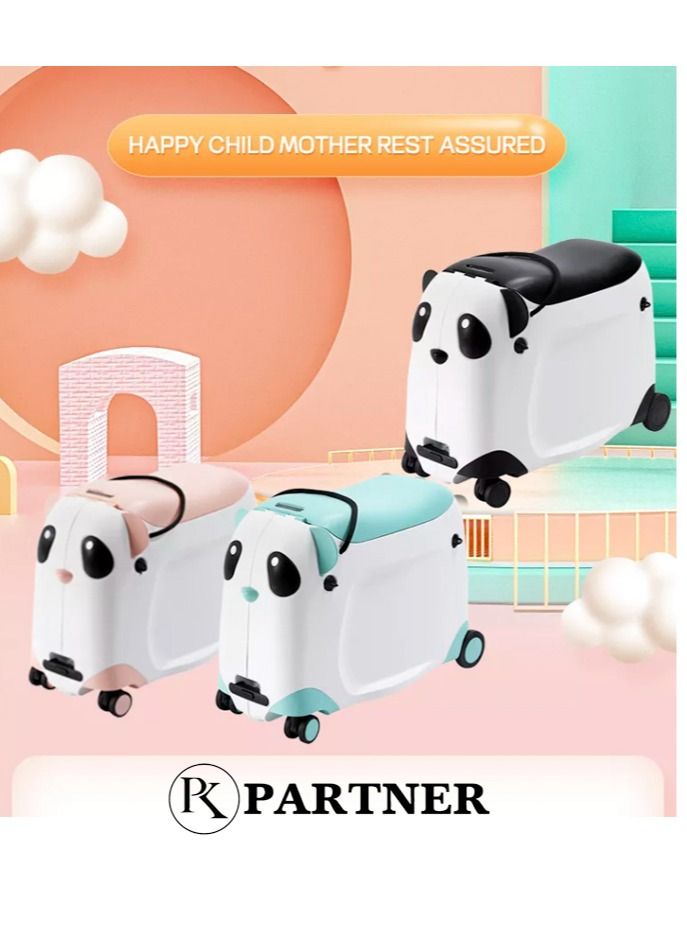PARTNER حقيبة أطفال للركوب على الدراجة، حقيبة حمل يدوية للأطفال باللون الأبيض والأخضر  - Image 2