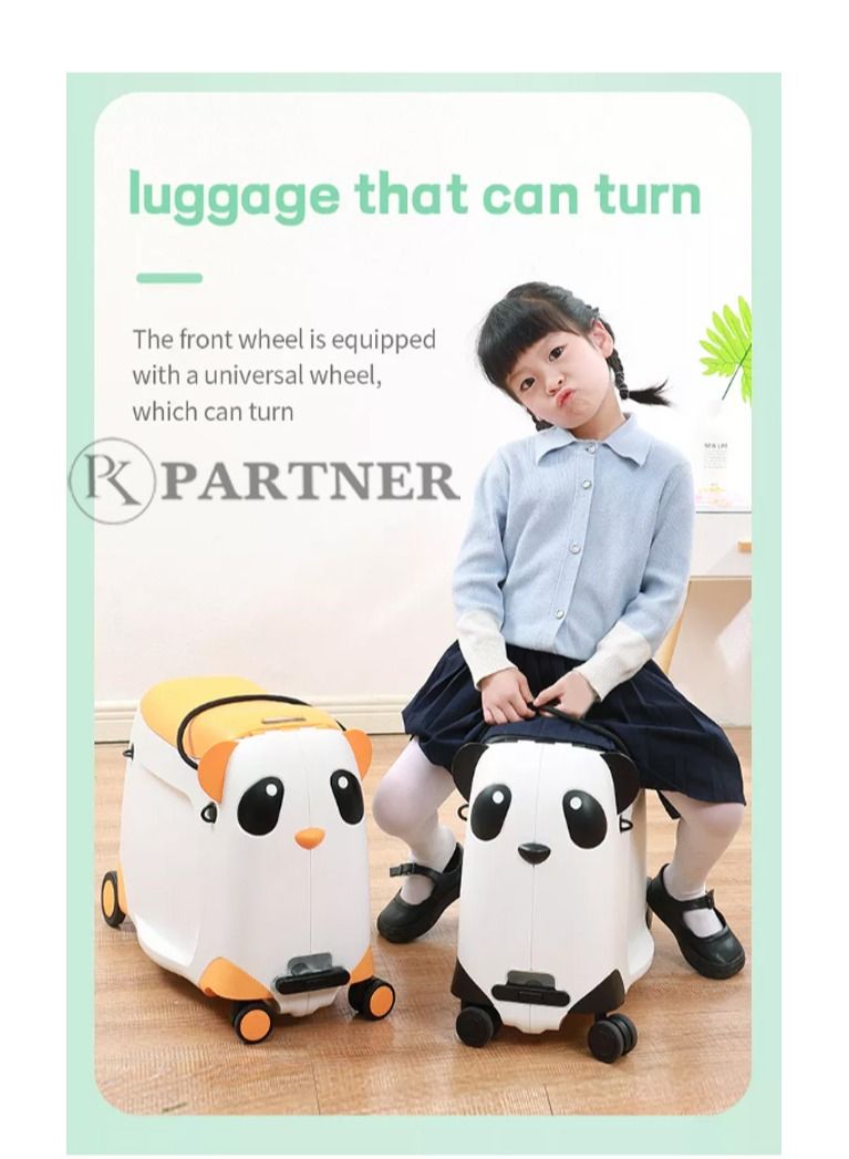 PARTNER حقيبة أطفال للركوب على الدراجة، حقيبة حمل يدوية للأطفال باللون الأبيض والأخضر  - Image 3