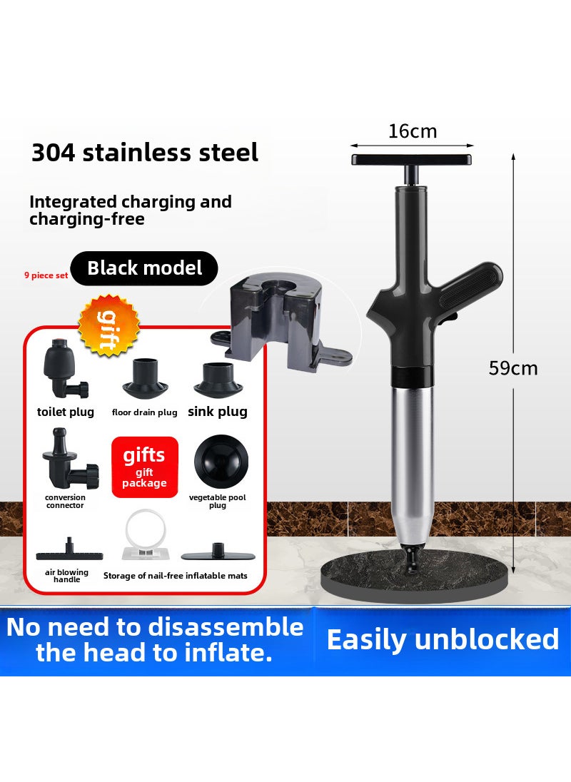 Generic High-Pressure Toilet Plunger Tool Black 