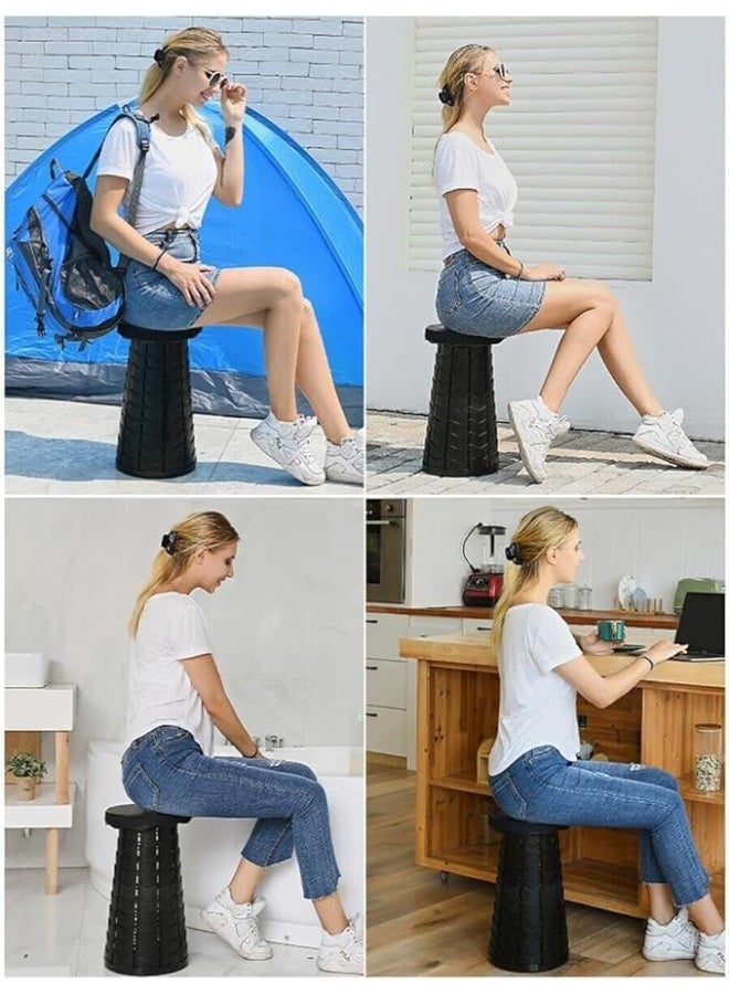 QSHOP Chair Travel Chair Portable Plastic Folding Chair for Camping Fishing Hiking  Outdoor Indoor (Blue) - Image 5