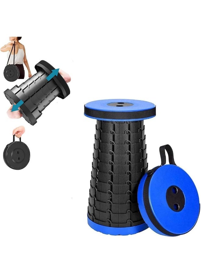 QSHOP Chair Travel Chair Portable Plastic Folding Chair for Camping Fishing Hiking  Outdoor Indoor (Blue) - Image 1