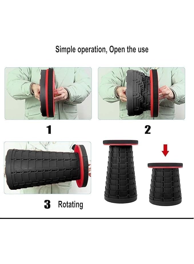 QSHOP Chair Travel Chair Portable Plastic Folding Chair for Camping Fishing Hiking  Outdoor Indoor (Blue) - Image 4