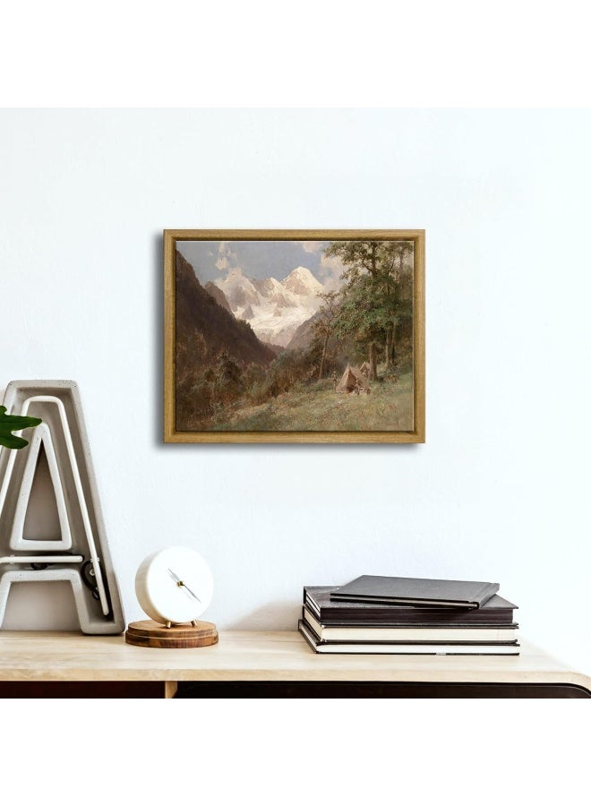 Pyradecor Vintage Canvas Wall Art Natural Wood Framed Home Decor Nature Mountain Landscape Classical Scenery Paintings Canvas Prints for Living Room Bedroom Farmhouse Decorations - Image 3