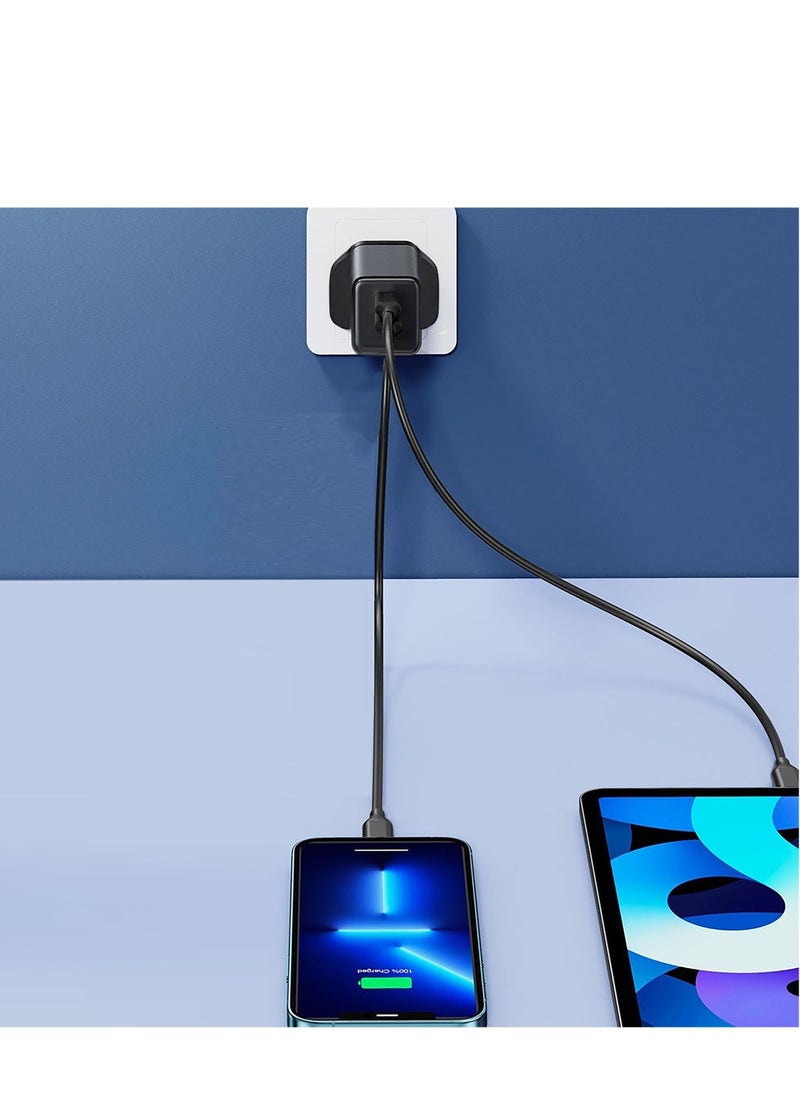 AFRA - AFRA USB Wall Charger, 18 W, 2.4A Charging Speed, Dual Ports, USB A, Fast Charging, Light, Overheat and Short Circuit Protection, Compact Design - Image 1