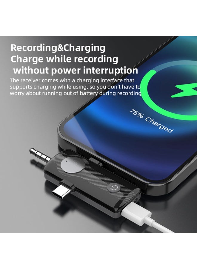 ELTRAZONE MS11 3 in 1 Wireless Lavalier Microphone Lapel Mic for Mobile Phone Video Recording Music Podcast Vlogging Clear Audio Outdoor Recording Noise Reduction Compact Wireless Mic - Image 5