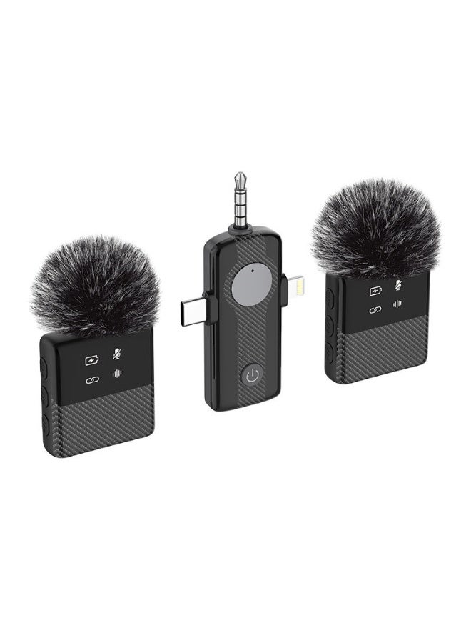 ELTRAZONE MS11 3 in 1 Wireless Lavalier Microphone Lapel Mic for Mobile Phone Video Recording Music Podcast Vlogging Clear Audio Outdoor Recording Noise Reduction Compact Wireless Mic - Image 2