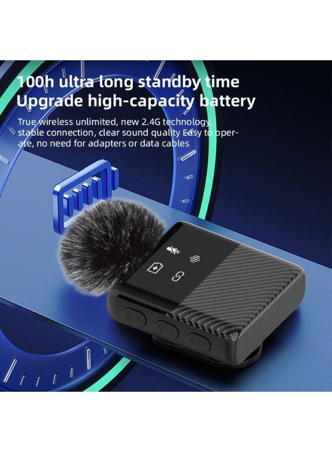 ELTRAZONE MS11 3 in 1 Wireless Lavalier Microphone Lapel Mic for Mobile Phone Video Recording Music Podcast Vlogging Clear Audio Outdoor Recording Noise Reduction Compact Wireless Mic - Image 3
