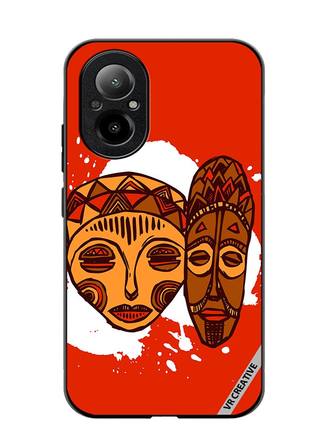 VR CREATIVE Protective Case Cover For Realme C67 4G African Masks Design Multicolour - Image 1