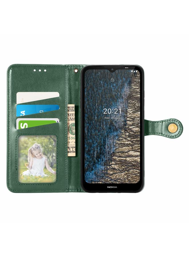 اس-توب جراب لهاتف Nokia C20، جراب هاتف من الجلد بلون سادة مع مشبك - Image 3